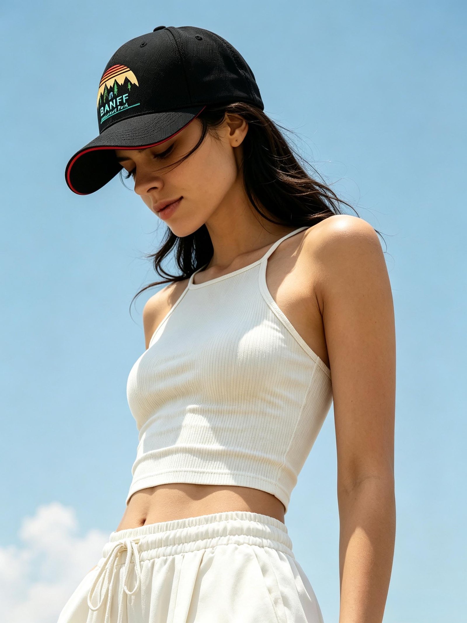 Banff National Park Bear Mountain Logo Baseball Cap for Men Outdoor Adventure Gift Summer Holiday Travel Souvenir